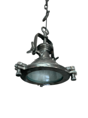 Pendelleuchte, Hängelampe, Deckenleuchte Vintage Silber, Aluminium
