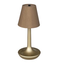 Akku Tischlampe Lichtix gold braun