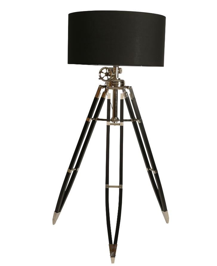 Tripod Stehlampe schwarz