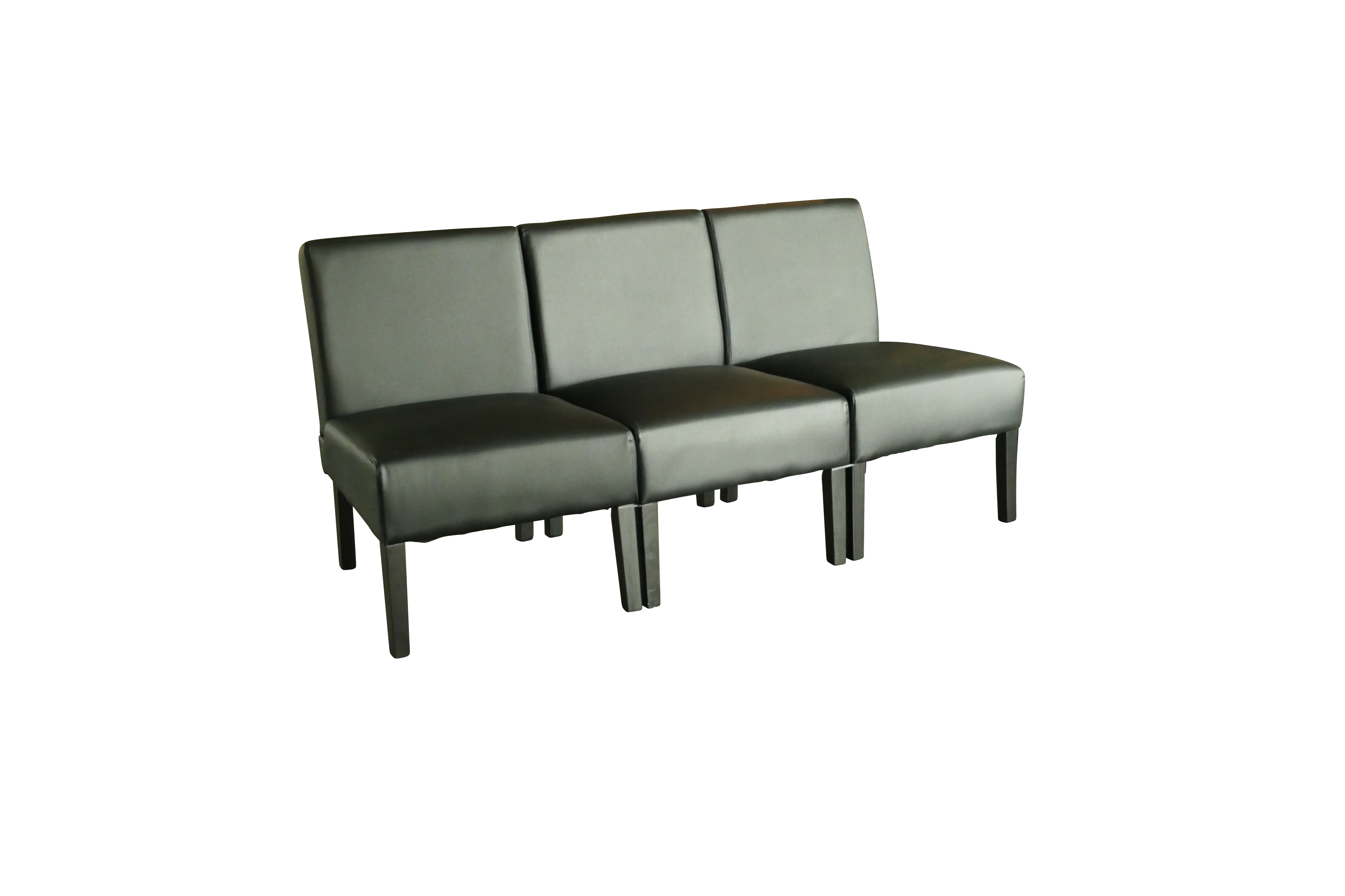 17 Sofa 3 Sitzer Schwarz PNG